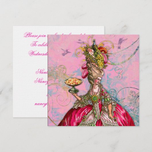 Marie Antoinette Laat ze cake eten Kaart (Voorkant / Achterkant)