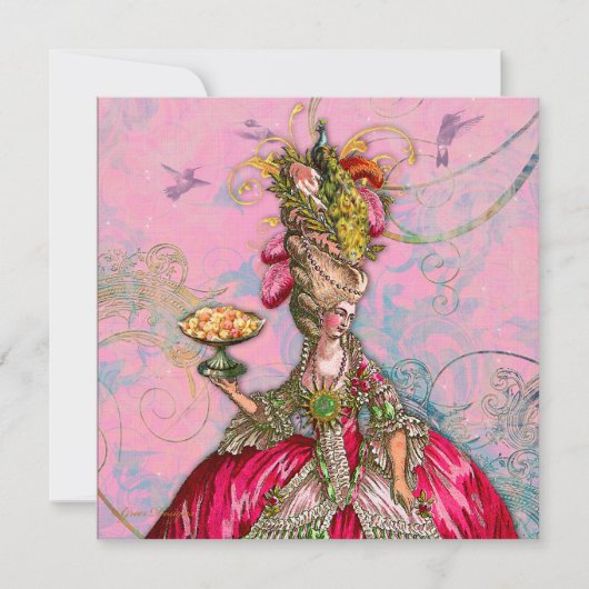 Marie Antoinette Laat ze cake eten Kaart (Voorkant)