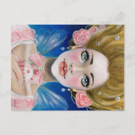 Marie Antoinette laat ze Cupcake eten! In roze... Briefkaart (Voorkant)