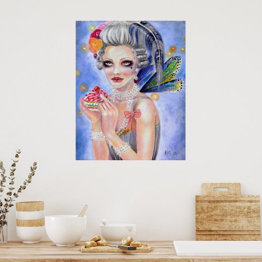 Marie Antoinette Laat ze een koekje eten Poster (Keuken)