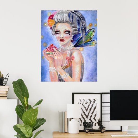 Marie Antoinette Laat ze een koekje eten Poster (Thuiskantoor)