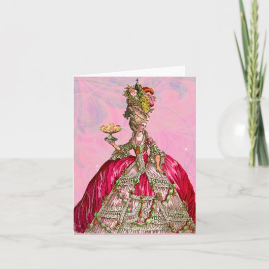 Marie Antoinette laat ze eten Kaart (Voorkant)