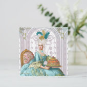 Marie Antoinette Laat ze taart eten Kaart (Staand voorkant)