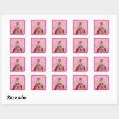Marie Antoinette Laat ze taart & pauw eten Vierkante Sticker (Vel)