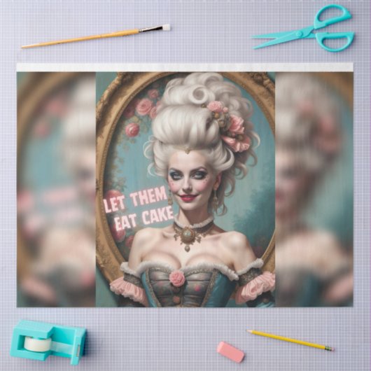 Marie Antoinette laat ze taartdecoupage eten Tissuepapier (Craft)