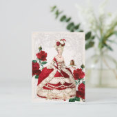 Marie Antoinette Laat ze taarten Briefkaart eten (Staand voorkant)