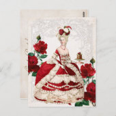 Marie Antoinette Laat ze taarten Briefkaart eten (Voorkant / Achterkant)
