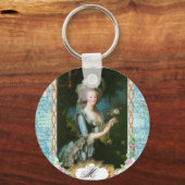 Marie Antoinette Lace Pink Roses Sleutelhanger (Voorkant)