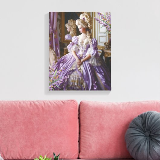 Marie Antoinette Lavender Queen Canvas Afdruk (Insitu (Woonkamer))