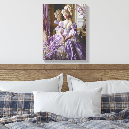 Marie Antoinette Lavender Queen Canvas Afdruk (Insitu (Slaapkamer))