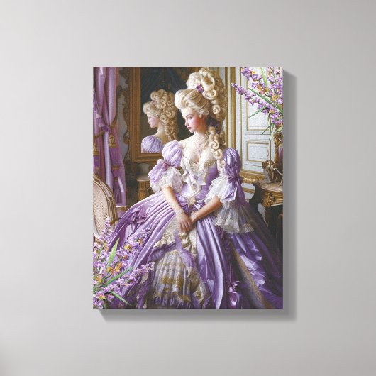 Marie Antoinette Lavender Queen Canvas Afdruk (Voorkant)