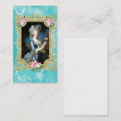 Marie Antoinette Le Brun Blue Damask Visitekaartje (Voorkant / Achterkant)