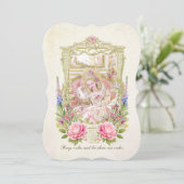 Marie Antoinette let them eat cake invitation Kaart (Staand voorkant)