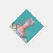 Marie Antoinette Lets Eet Taart Verjaardag Servet (Hoek)