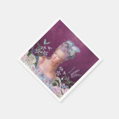 Marie Antoinette Lets Eet Taart Verjaardag Servet (Hoek)