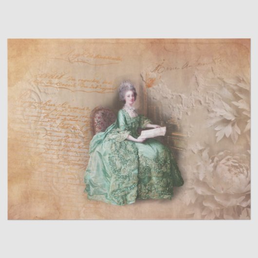 Marie Antoinette Lezing 2 Weefselpapier Tissuepapier (Voorkant)