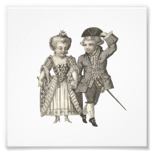 Marie Antoinette Louis XVI  Costumes Foto Afdruk