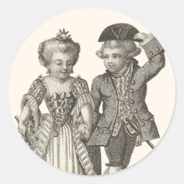Marie Antoinette Louis XVI  Costumes Ronde Sticker