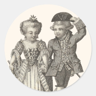 Marie Antoinette Louis XVI Costumes Ronde Sticker