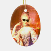 Marie-Antoinette Marie-Antoinette gek Kitsch Keramisch Ornament (Achterkant)