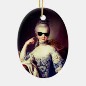 Marie-Antoinette Marie-Antoinette gek Kitsch Keramisch Ornament (Achterkant)