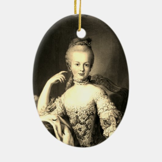 Marie-Antoinette Marie-Antoinette shabby chic Keramisch Ornament (Achterkant)