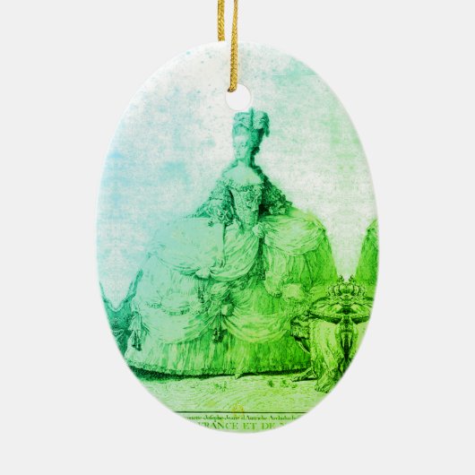 Marie-Antoinette Marie-Antoinette shabby chic Keramisch Ornament (Achterkant)