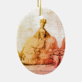 Marie-Antoinette Marie-Antoinette shabby chic Keramisch Ornament (Achterkant)