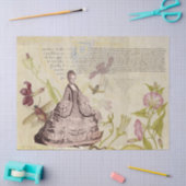 Marie Antoinette met bijen en bloemen Tissuepapier (Craft)