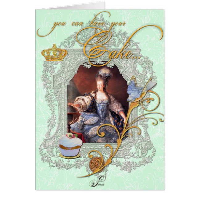Marie Antoinette met Cupcake en Bluebird (Voorkant)
