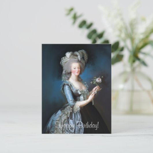 Marie Antoinette met een roos (Staand voorkant)
