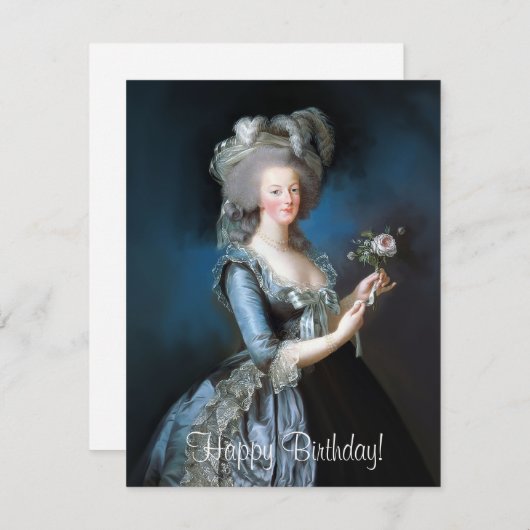 Marie Antoinette met een roos (Voorkant / Achterkant)