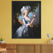 Marie Antoinette met een Roos Canvas Afdruk (Insitu (Woonkamer))