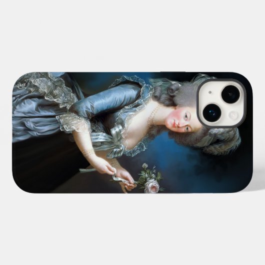 Marie Antoinette met een roos Case-Mate iPhone Case (Achterkant (horizontaal))