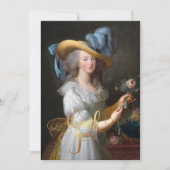 Marie Antoinette met een roos Dank u Bedankkaart (Voorkant)