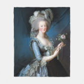 Marie Antoinette met een roos Fleece Deken (Voorkant)