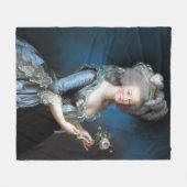 Marie Antoinette met een roos Fleece Deken (Voorkant (Horizontaal))
