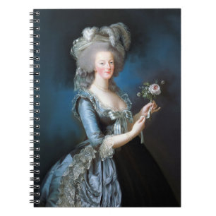 Marie Antoinette met een roos Notitieboek