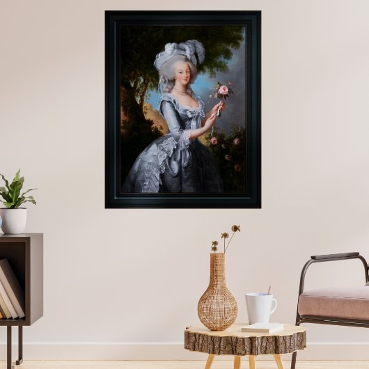 Marie Antoinette met een Roos Poster (Woonkamer 3)