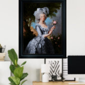 Marie Antoinette met een Roos Poster (Thuiskantoor)