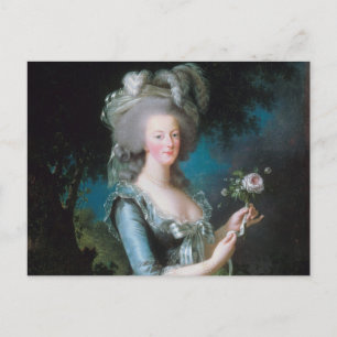 Marie Antoinette met een Roos van Elisabeth Le Bru Briefkaart