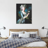 Marie Antoinette met een Roos van Elisabeth Le Bru Canvas Afdruk (Insitu (Slaapkamer))