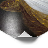 Marie Antoinette met een roze pioen Foto Afdruk (Hoek)