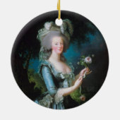 Marie-Antoinette met het Roos van Elisabeth Lebrun Keramisch Ornament (Achterkant)