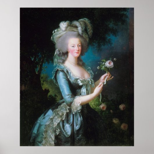Marie-Antoinette met het Roos van Elisabeth Lebrun Poster (Voorkant)