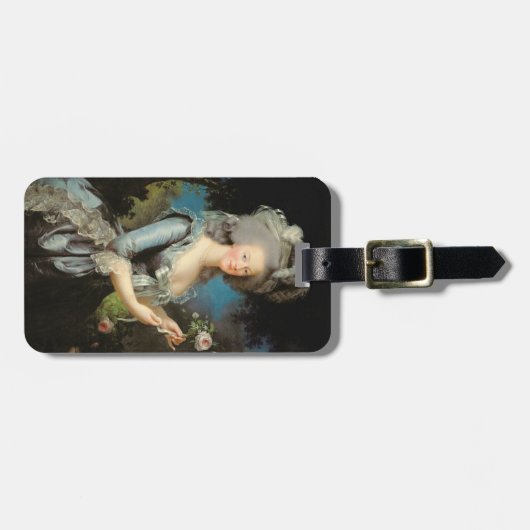 Marie Antoinette met Roos 1783 Bagagelabel (Voorkant horizontaal)