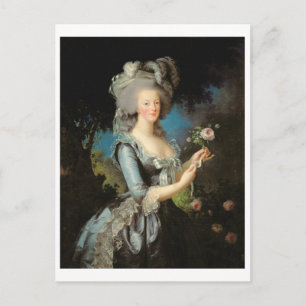 Marie Antoinette met Roos 1783 Briefkaart