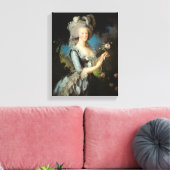 Marie Antoinette met Roos 1783 Canvas Afdruk (Insitu (Woonkamer))