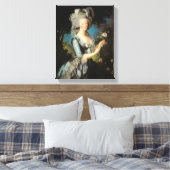 Marie Antoinette met Roos 1783 Canvas Afdruk (Insitu (Slaapkamer))