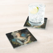 Marie Antoinette met Roos 1783 Glazen Onderzetter (Schuin)